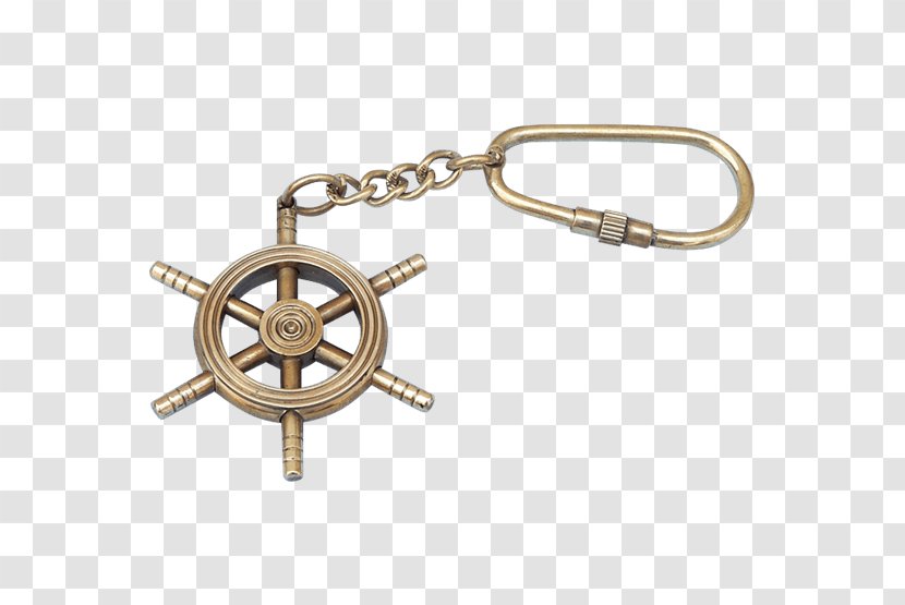 Key Chains Brass Ship's Wheel - Stockless Anchor - Real Pirate Ship Transparent PNG