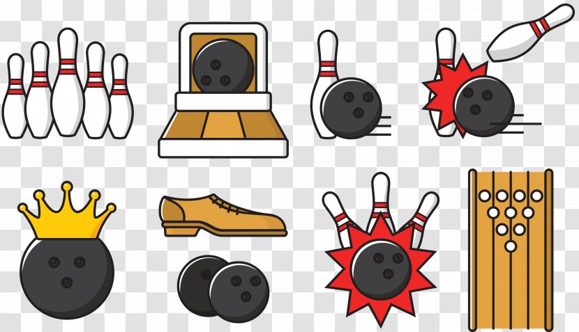 Ten-pin Bowling Alley Clip Art - Pixel - Vector Material Collection Transparent PNG