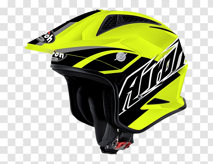Motorcycle Helmets AIROH Trials Motocross - Price - Yellow Helmet Transparent PNG