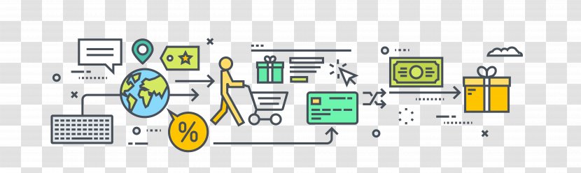 E-commerce Online Shopping Flat Design Transparent PNG