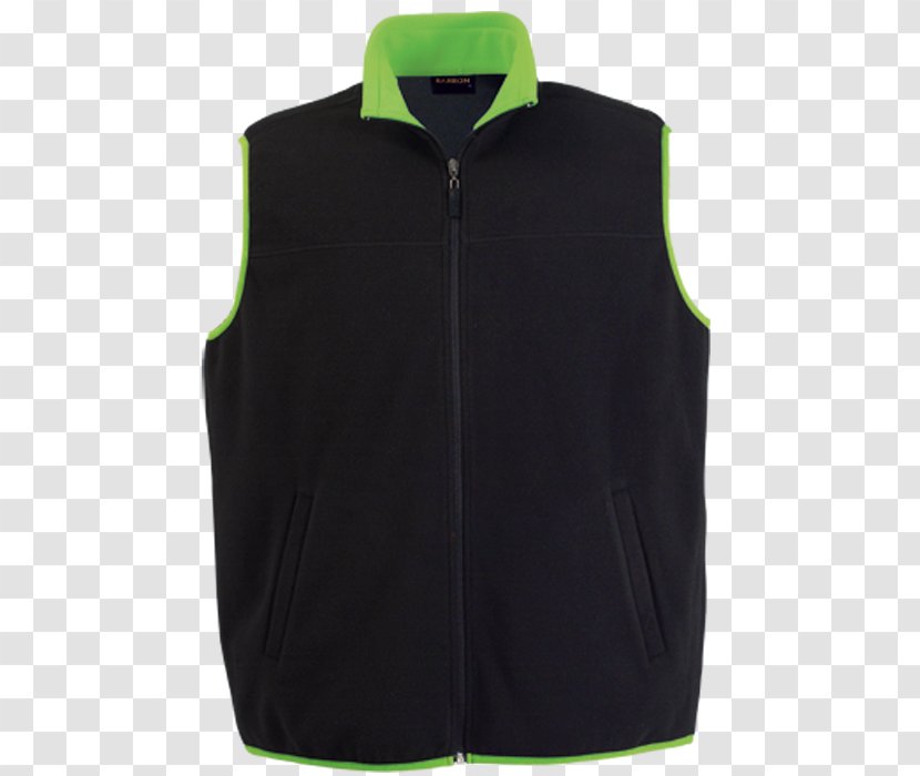 Polar Fleece Gilets T-shirt Jacket Top - Black Transparent PNG