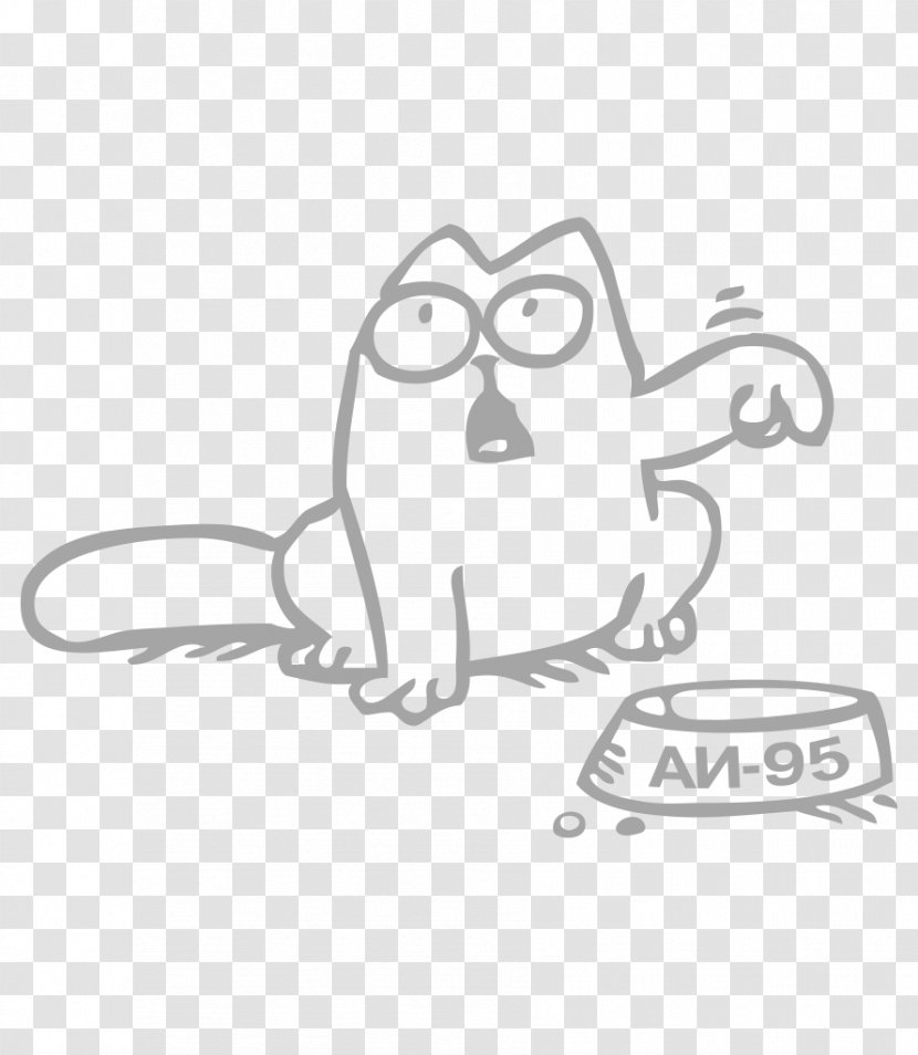Simon's Cat Sticker Decal Feed Me - Watercolor Transparent PNG