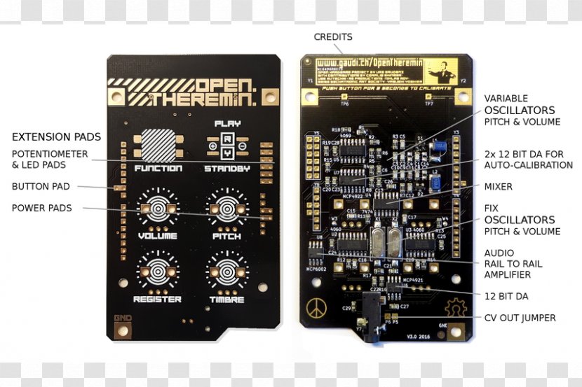 Theremin Microcontroller Musical Instruments Electronics MIDI - Watercolor Transparent PNG