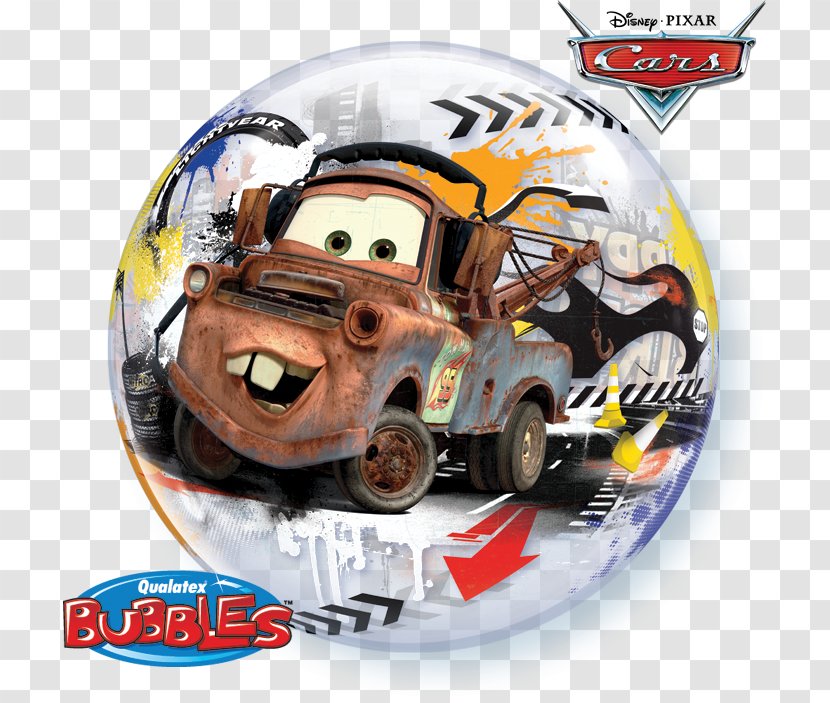 Lightning McQueen Mater Balloon Birthday Cars - Helmet - Disney Transparent PNG