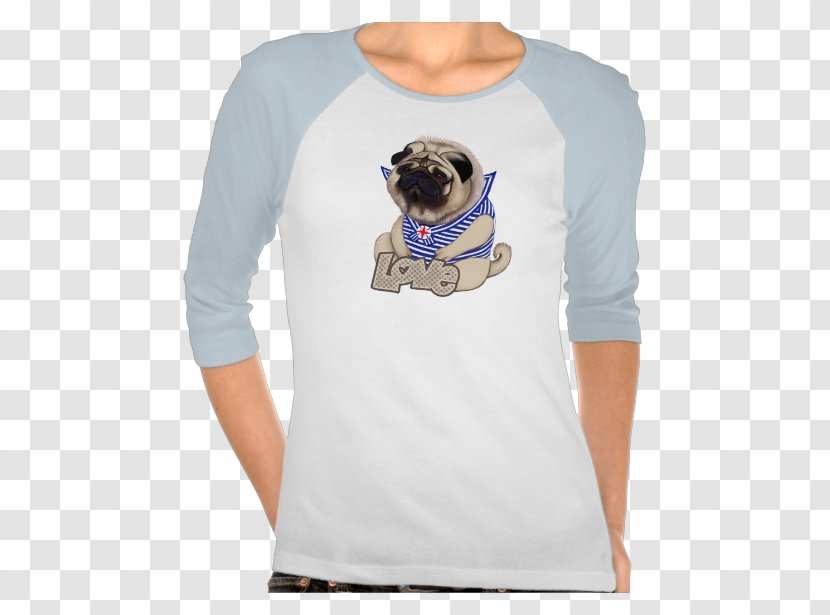 Pug T-shirt Chihuahua Dog Breed - Heart Transparent PNG