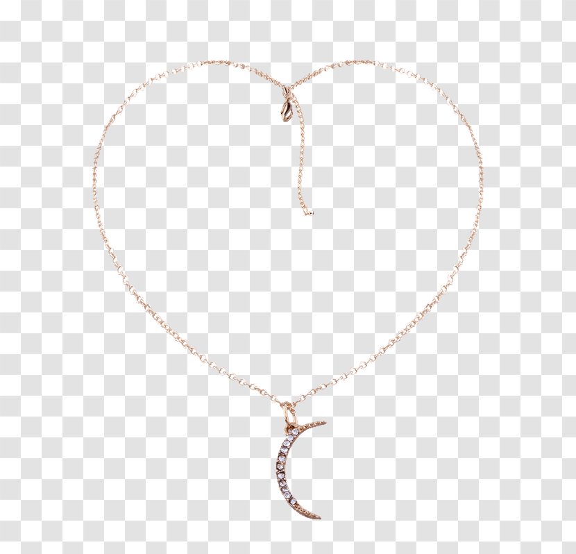 Necklace Charms & Pendants Body Jewellery Heart - Jewelry Rhinestone Transparent PNG