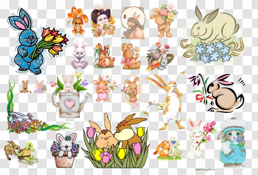 Easter Bunny Hare Clip Art Transparent PNG