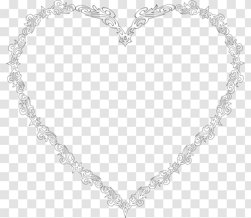 Heart Line Art Decorative Arts Ornament Clip - Jewellery - Fancy Transparent PNG