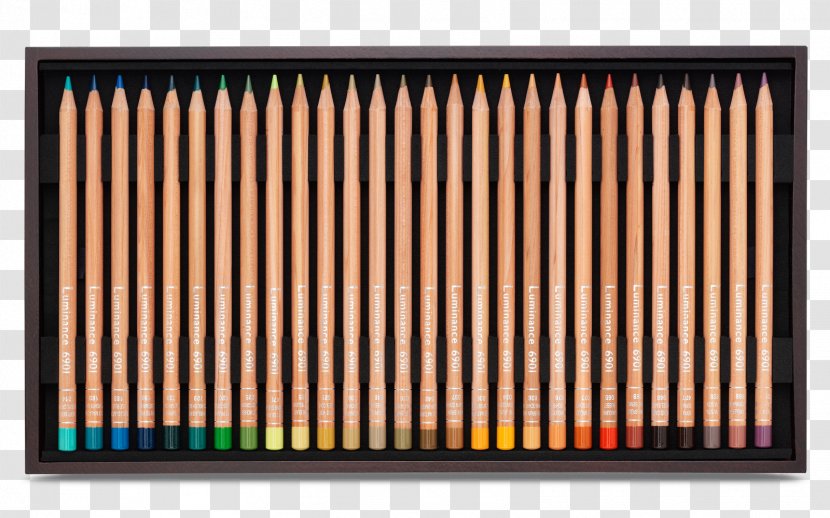 Colored Pencil Caran D'Ache Wood Box - Luminance Transparent PNG