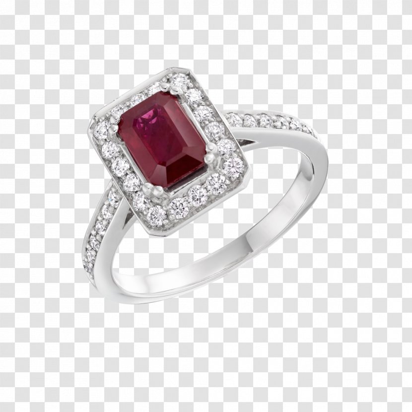 Ruby Engagement Ring Wedding Diamond - Body Jewelry Transparent PNG