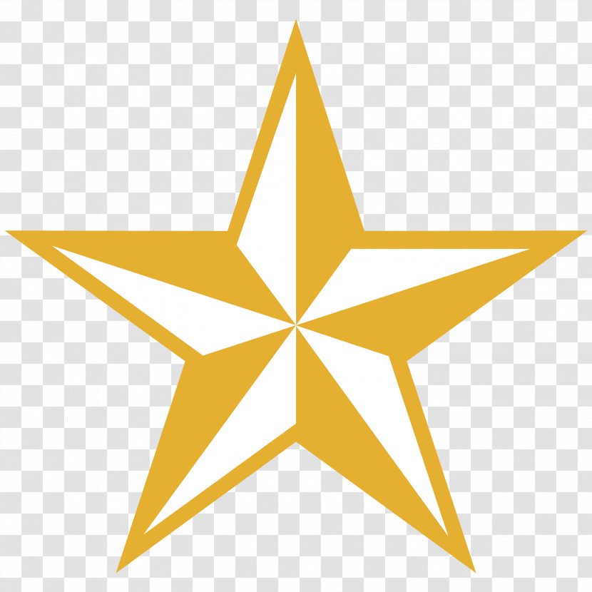 Yellow Star - Triangle - Symmetry Transparent PNG