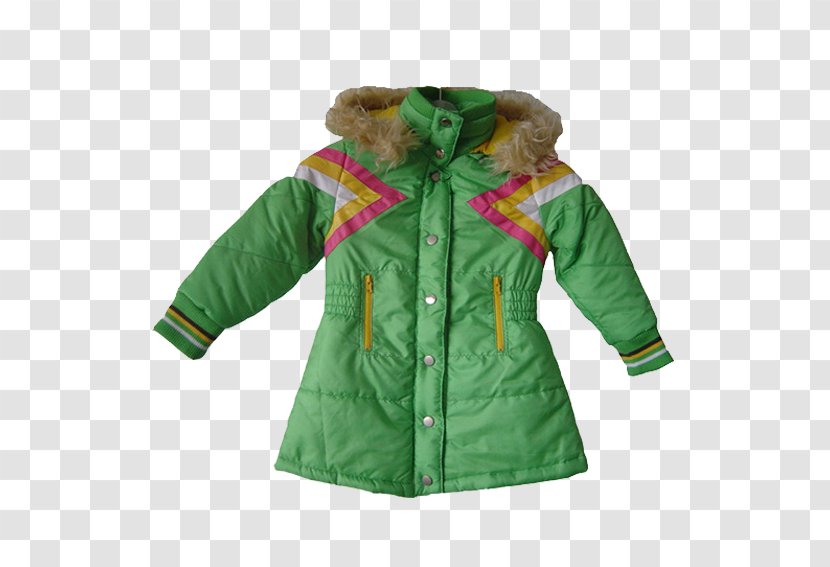 Child Clothing Sleeve Trousers Jacket - Down Feather - Green Winter Coat Transparent PNG
