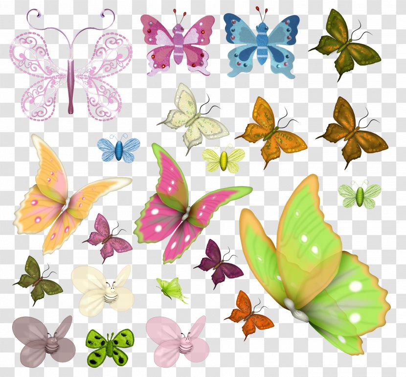 Monarch Butterfly Paper Clip Art - Colored Silk Transparent PNG