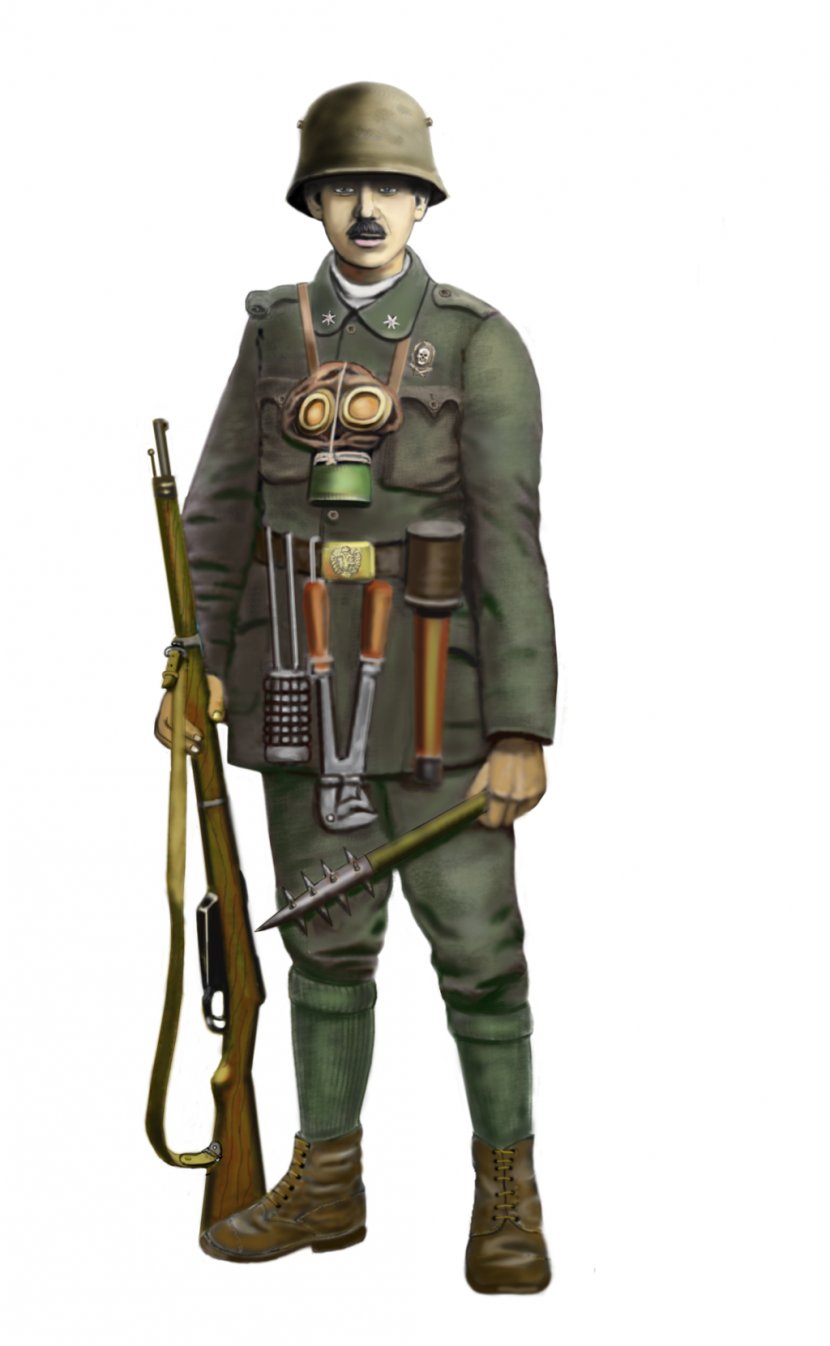 First World War Soldier Infantry Stormtrooper Shock Troops - Army Officer Transparent PNG