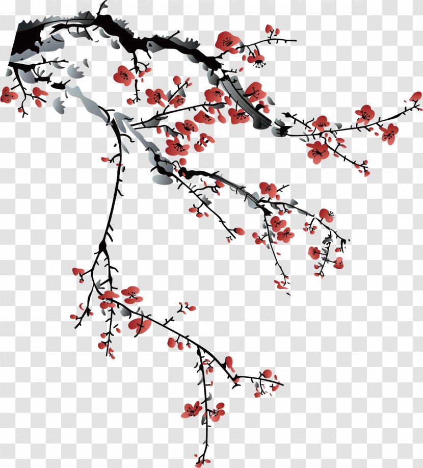 Stock Photography Royalty-free Chinese Painting Landscape - Flower - Ink Plum Transparent PNG