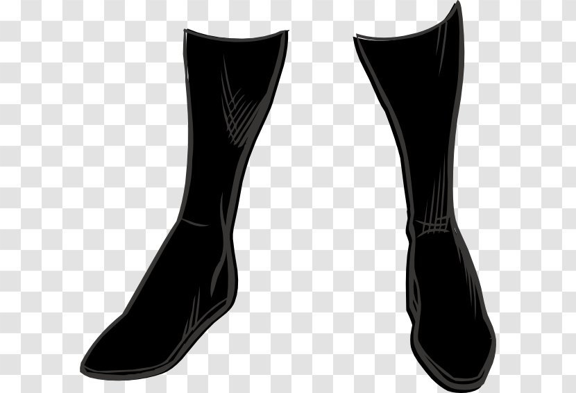Knee-high Boot Wellington Cowboy Clip Art - Cavalier Boots - Black Cliparts Transparent PNG