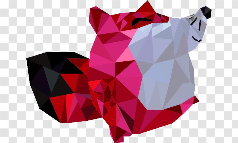 Geometry Color Illustration - Pink - Fox Transparent PNG