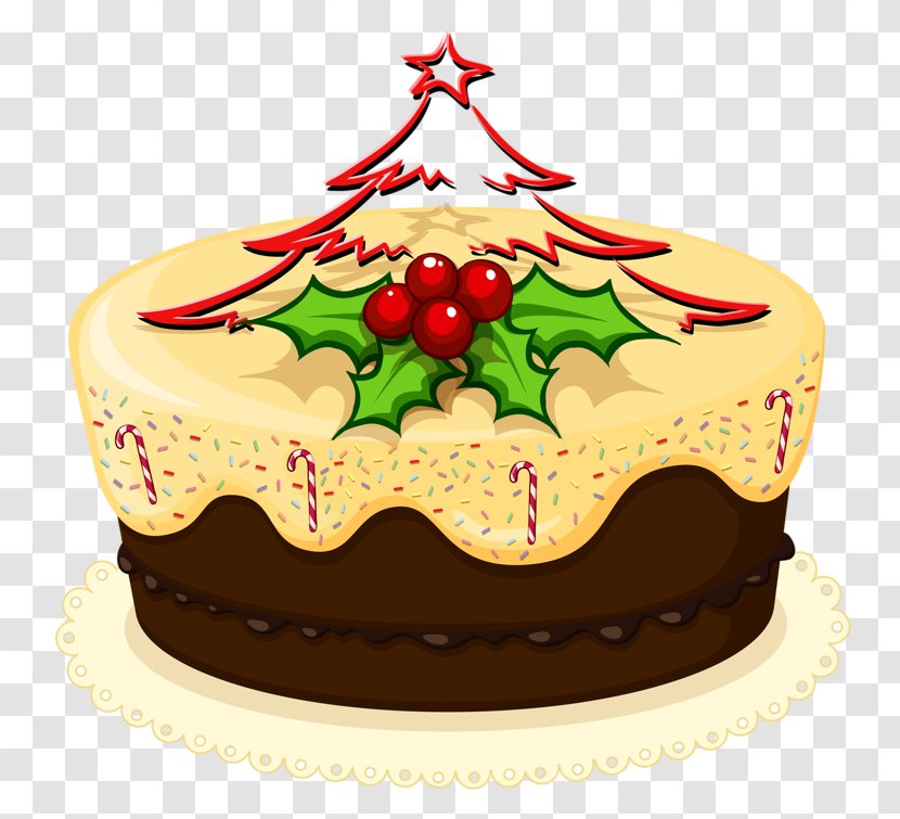 Christmas Cake Cupcake Clip Art - Torte Transparent PNG