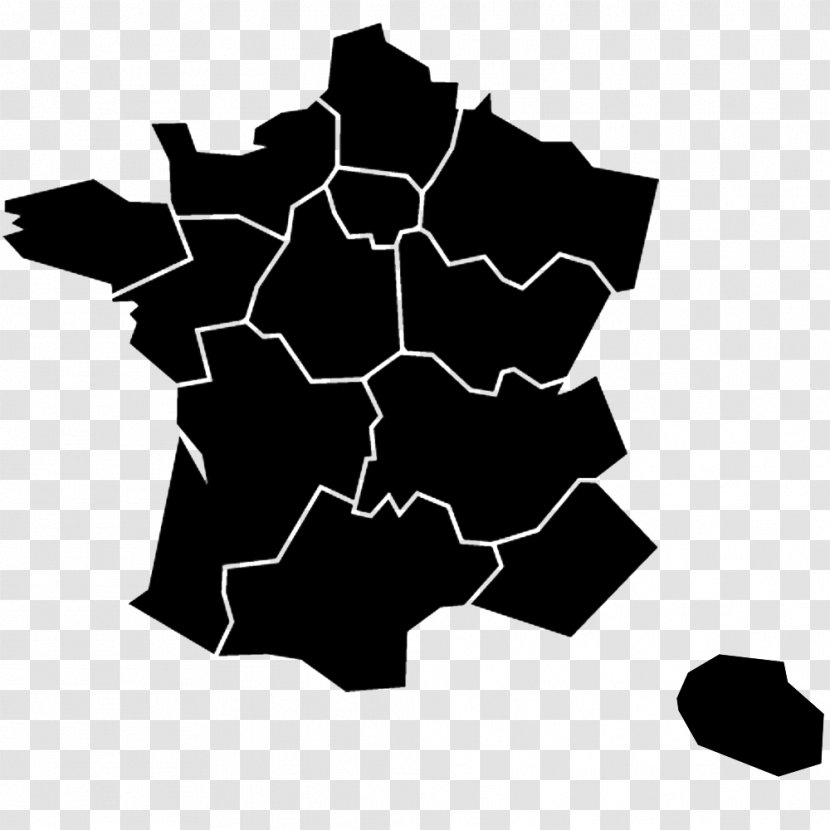France Vector Map Blank - Leaf Transparent PNG