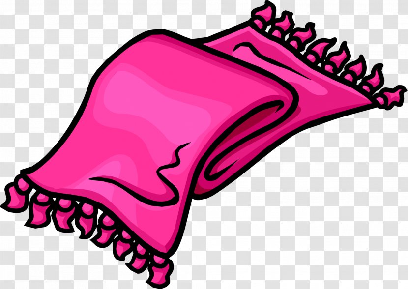 Club Penguin Scarf Clothing Clip Art - Flower - Pink Cartoon Transparent PNG