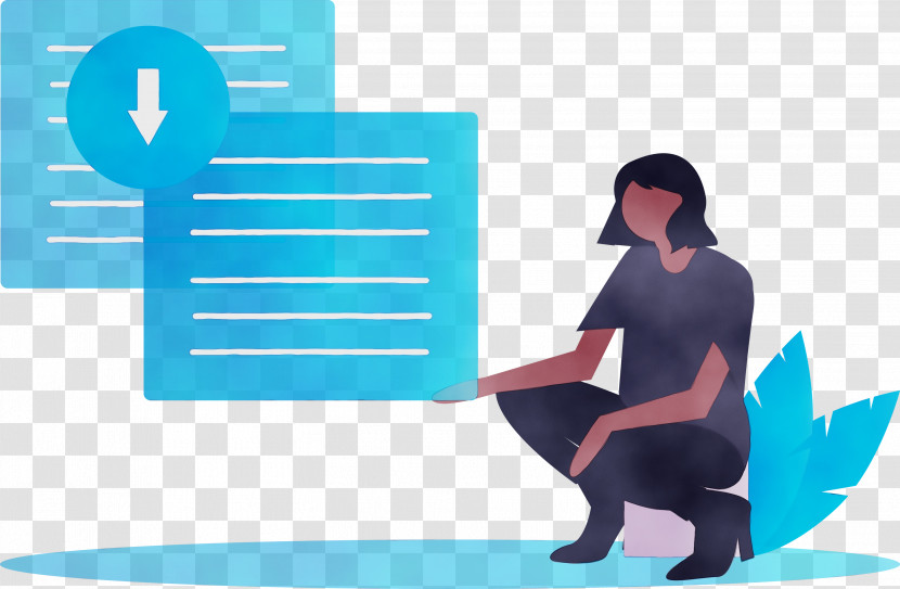 Sitting Turquoise Aqua Transparent PNG