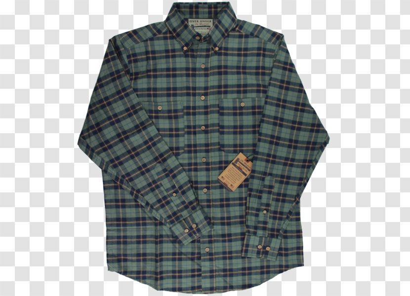 T-shirt Dress Shirt Flannel Sleeve - Button Transparent PNG