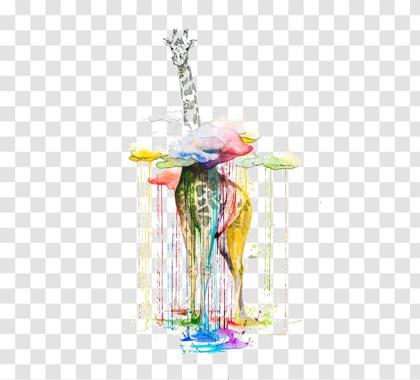 Watercolor Painting Giraffe Artist - Paint Transparent PNG