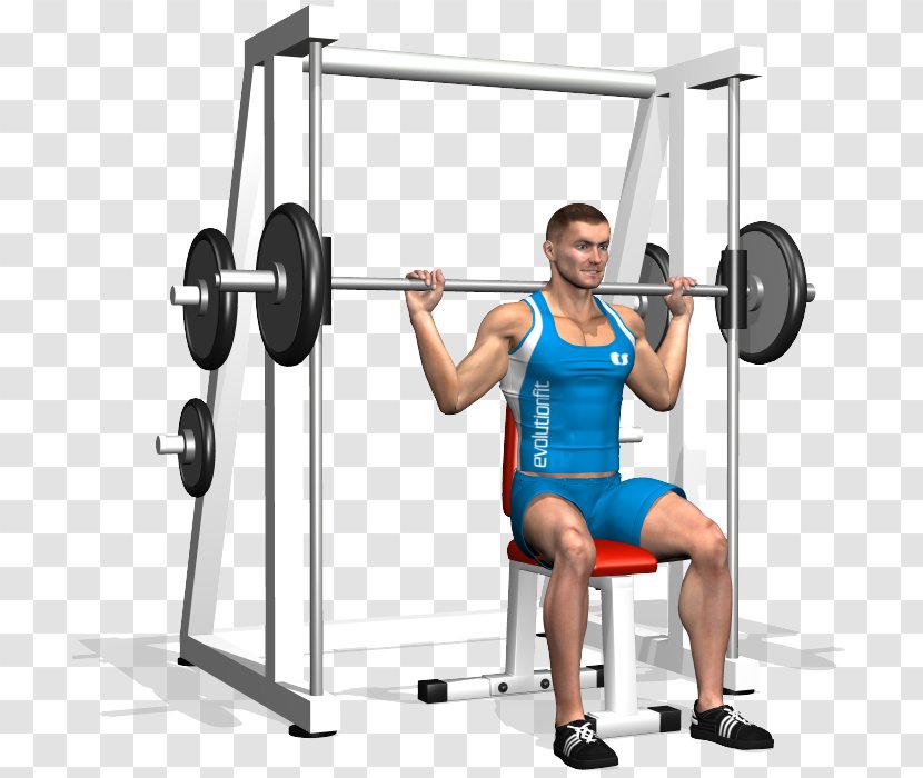 Overhead Press Barbell Powerlifting Shoulder Squat - Heart - Smith Machine Transparent PNG