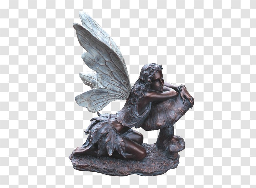 Bronze Fairy Garden Ornament Napco Marketing Corporation - Figurine Transparent PNG