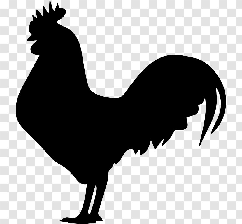 Rooster Chicken Silhouette Clip Art - Phasianidae Transparent PNG