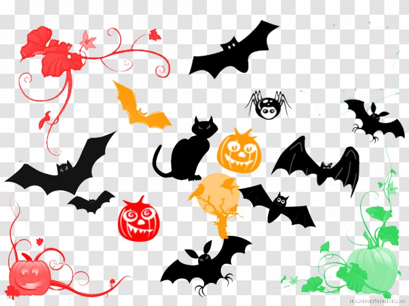 Bat Halloween Jack-o-lantern Pumpkin - Jackolantern Transparent PNG