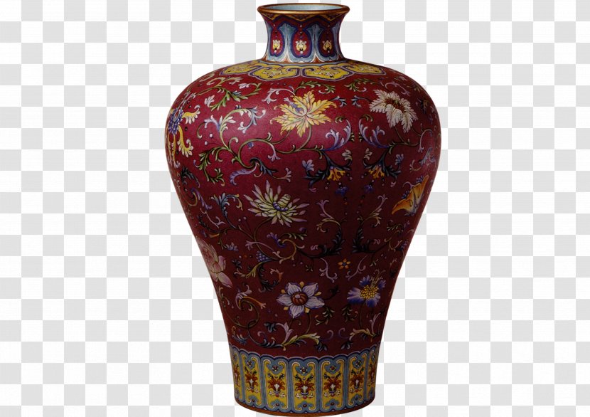 Chinoiserie Porcelain Download - Vase - Ancient Red Transparent PNG