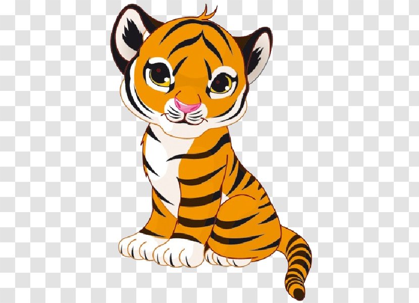 Royalty-free Clip Art - Big Cats - Cartoon Tiger Transparent PNG