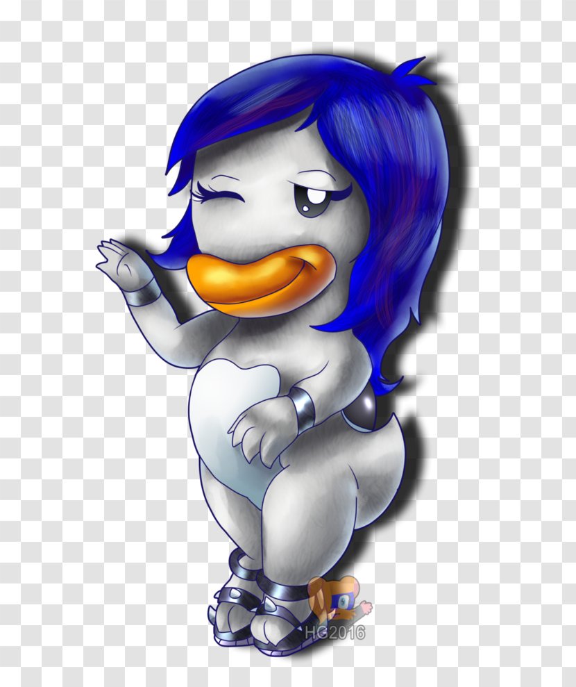 Penguin Cobalt Blue Cartoon Mascot - Figurine Transparent PNG