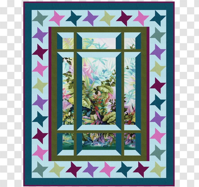 Window Quilting Textile Pattern - Flower - Paradise Island Transparent PNG