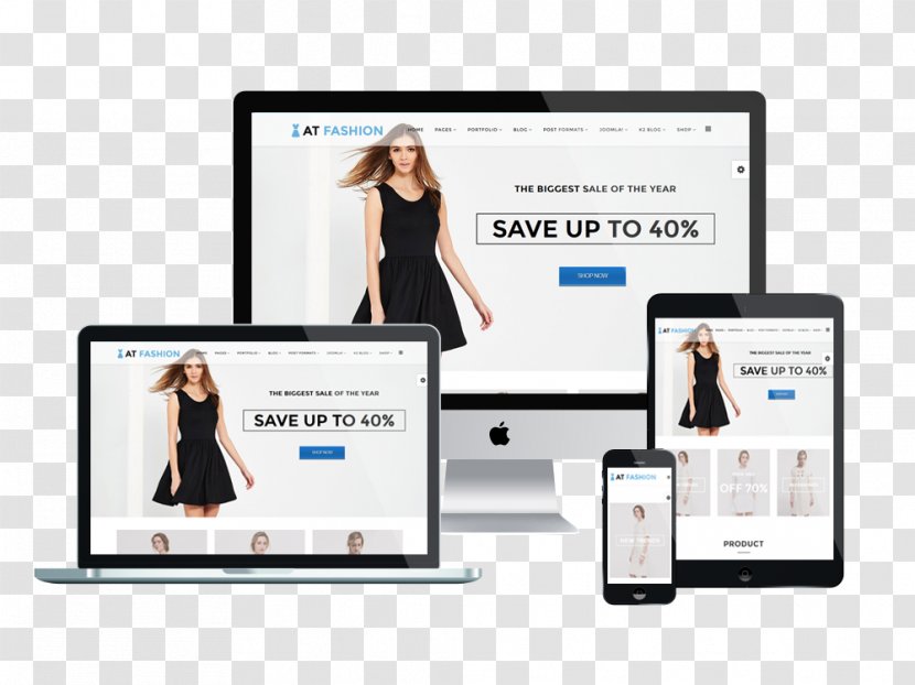 Responsive Web Design Bootstrap Online Shopping Template - Virtuemart - Fashion Store Transparent PNG