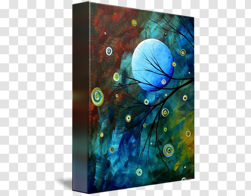 Modern Art Painting Organism Turquoise - Sapphire Painted Transparent PNG