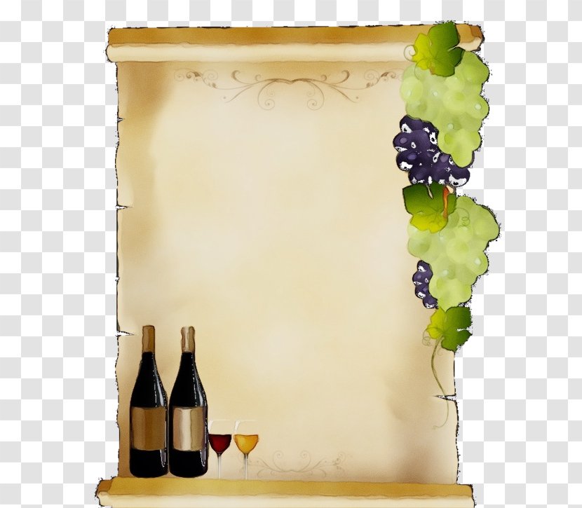 Watercolor Background Frame - Picture - Dessert Wine Tableware Transparent PNG