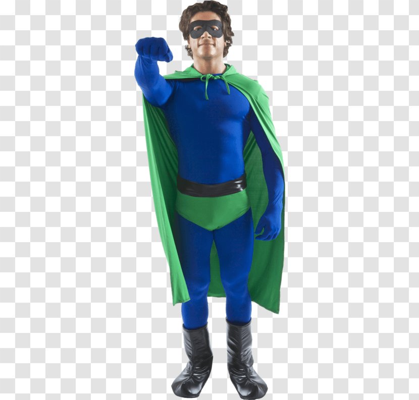 Superhero Costume Blue-green Electric Blue - Green - Suit Transparent PNG