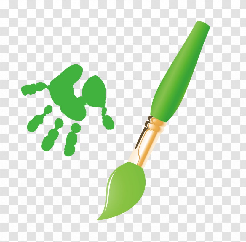 Oil Painting Green - Artworks - Vector,Green Paint Pen Transparent PNG
