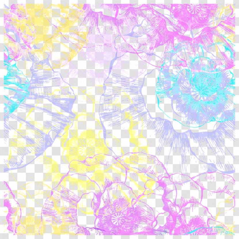 Painting Flower - Yellow - Flowers Background Vector Transparent PNG