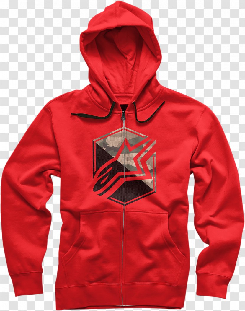 Hoodie Alpinestars Casual Clothing Jacket - Red Transparent PNG