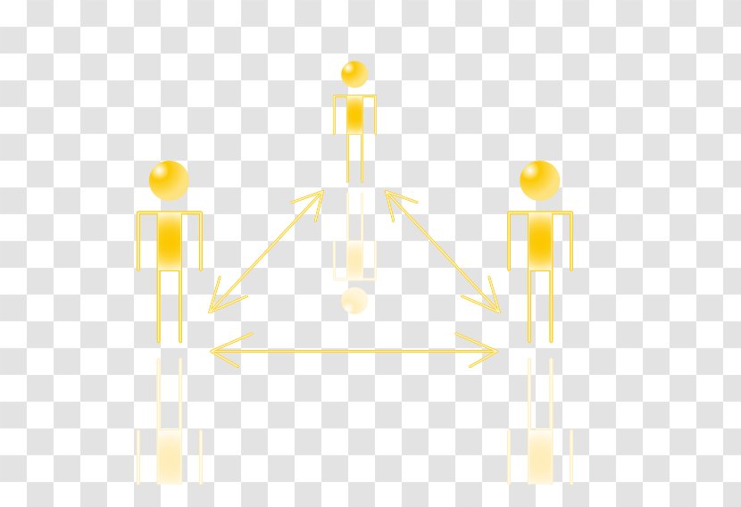 Love Triangle Euclidean Vector - Pattern - Three Small Yellow People Transparent PNG