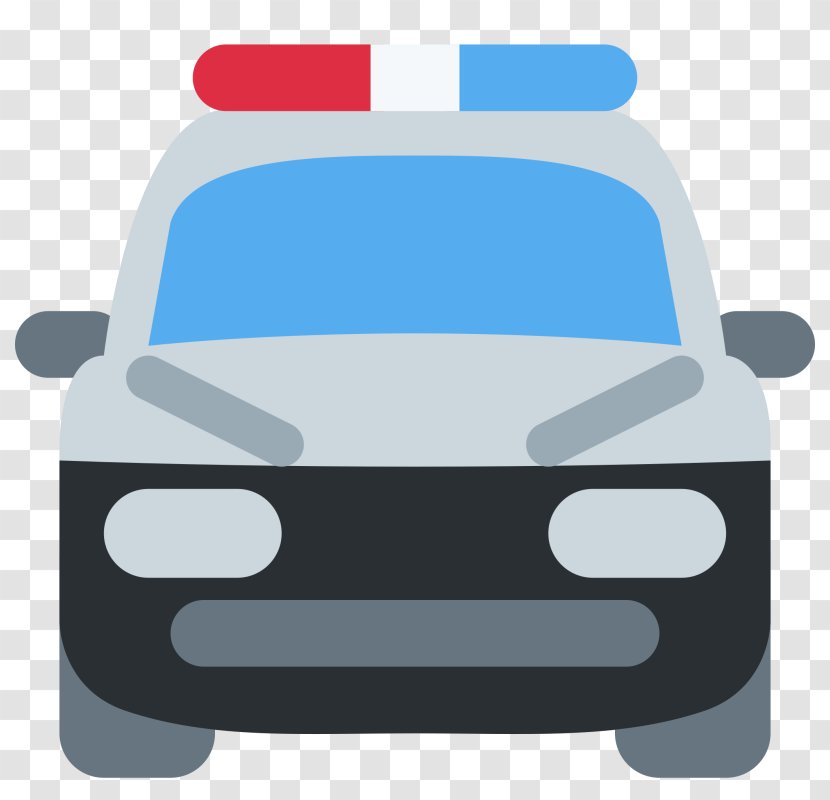 Police Car Officer Emoji - Siren Transparent PNG