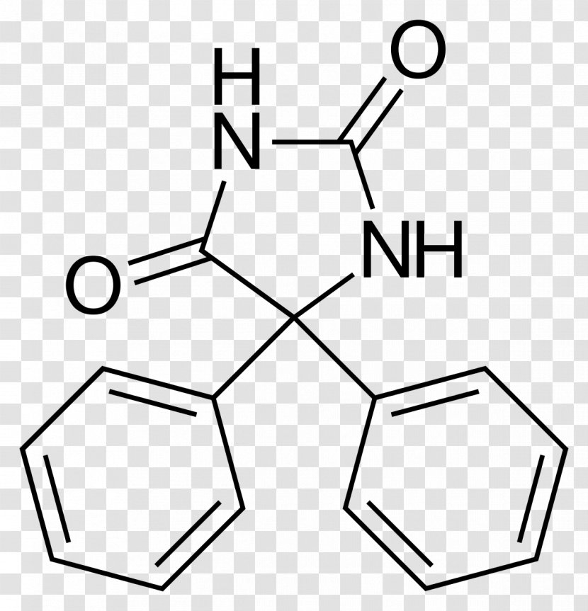 Phenytoin Methadone Oxcarbazepine Anticonvulsant Opioid - Line Art - Physical Structure Transparent PNG