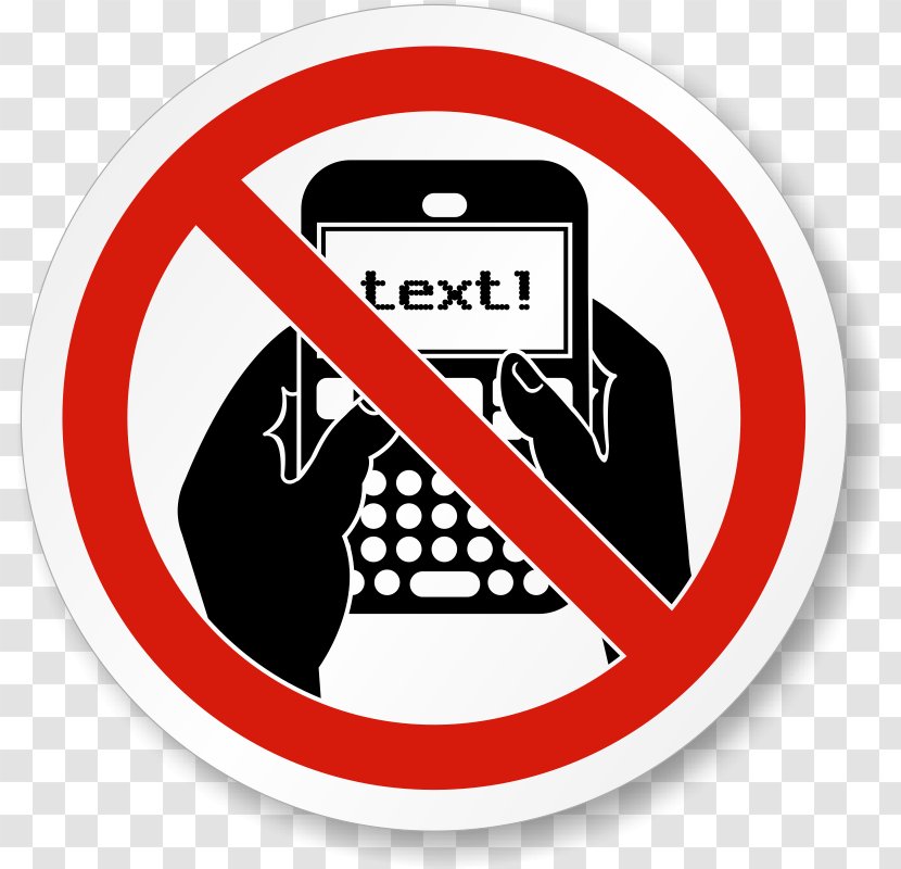 Texting While Driving Text Messaging Mobile Phones And Safety Distracted - Telephone Transparent PNG