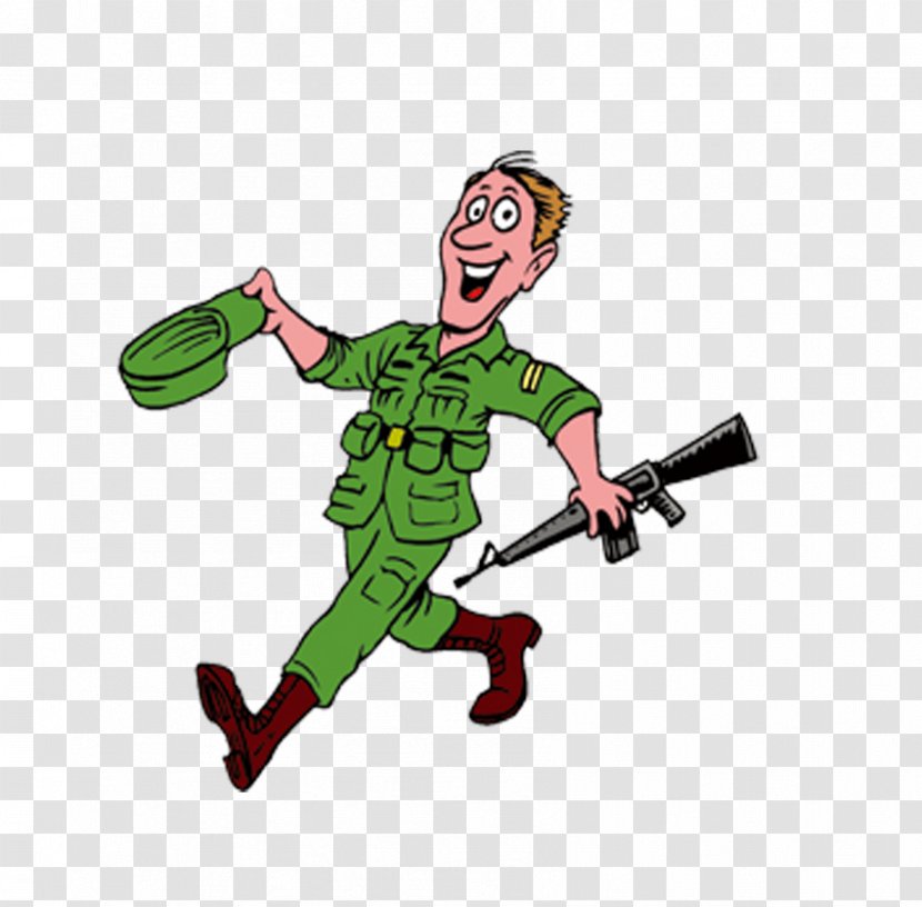 Soldier Cartoon Military Clip Art - Creative Force,Military Material,Be A Transparent PNG