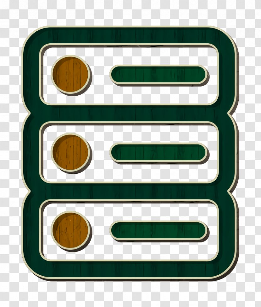 Big Data Icon Database Network - Server - Rectangle Green Transparent PNG