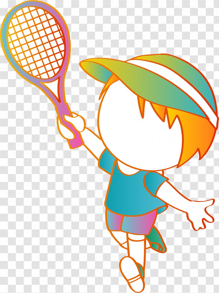 Tennis Designer Clip Art - Yellow - Boys Transparent PNG