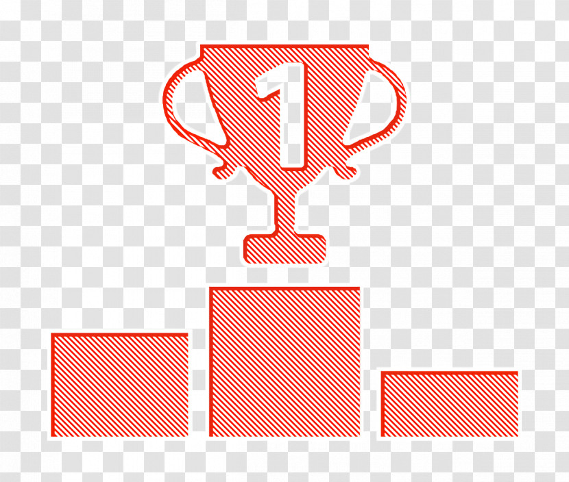 Games Icon Podium Icon Games Podium With Trophy For Number One Icon Transparent PNG